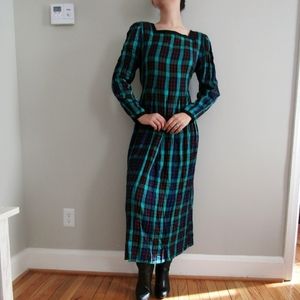 💥Sale💥Vintage plaid midi dress